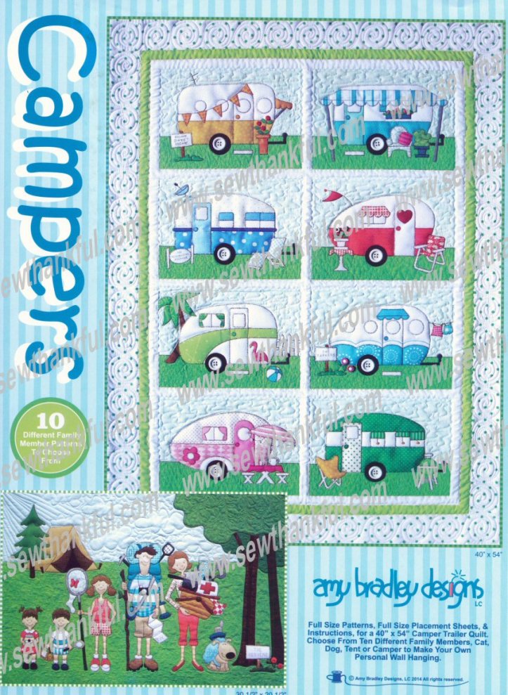 Amy Bradley's brilliant quilt pattern, Campers!