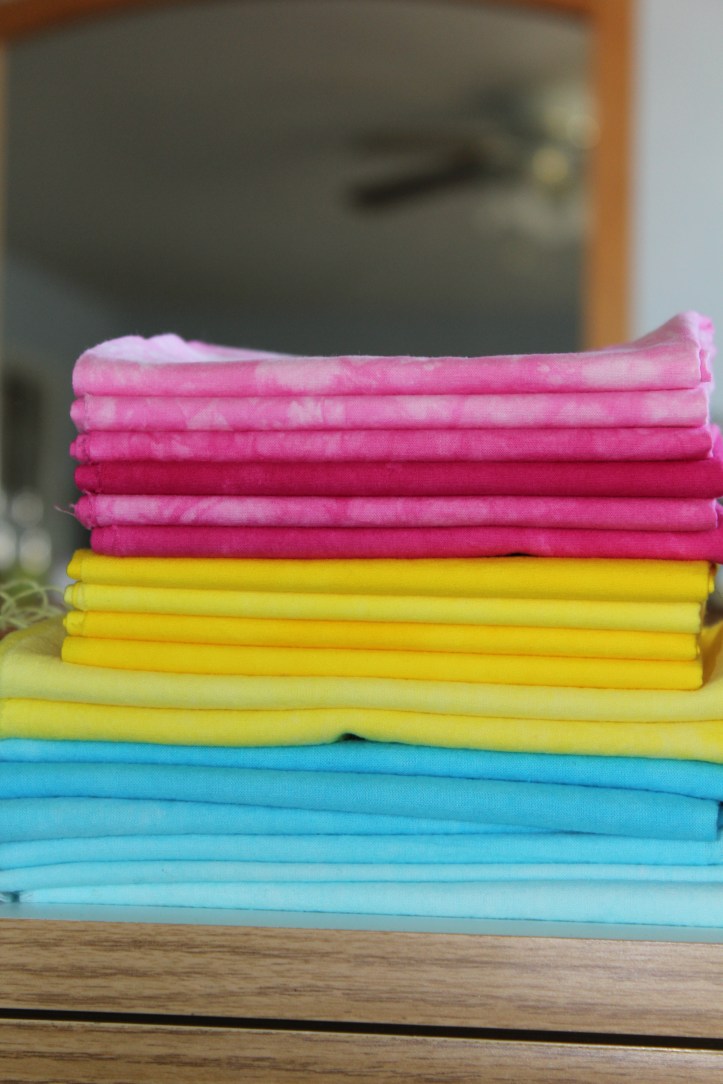 This was among my first batch of dyed fabric. I love the bright colors!