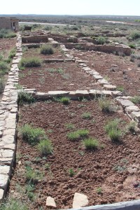Base of walls for the rooms of the Native Americans who lived here.